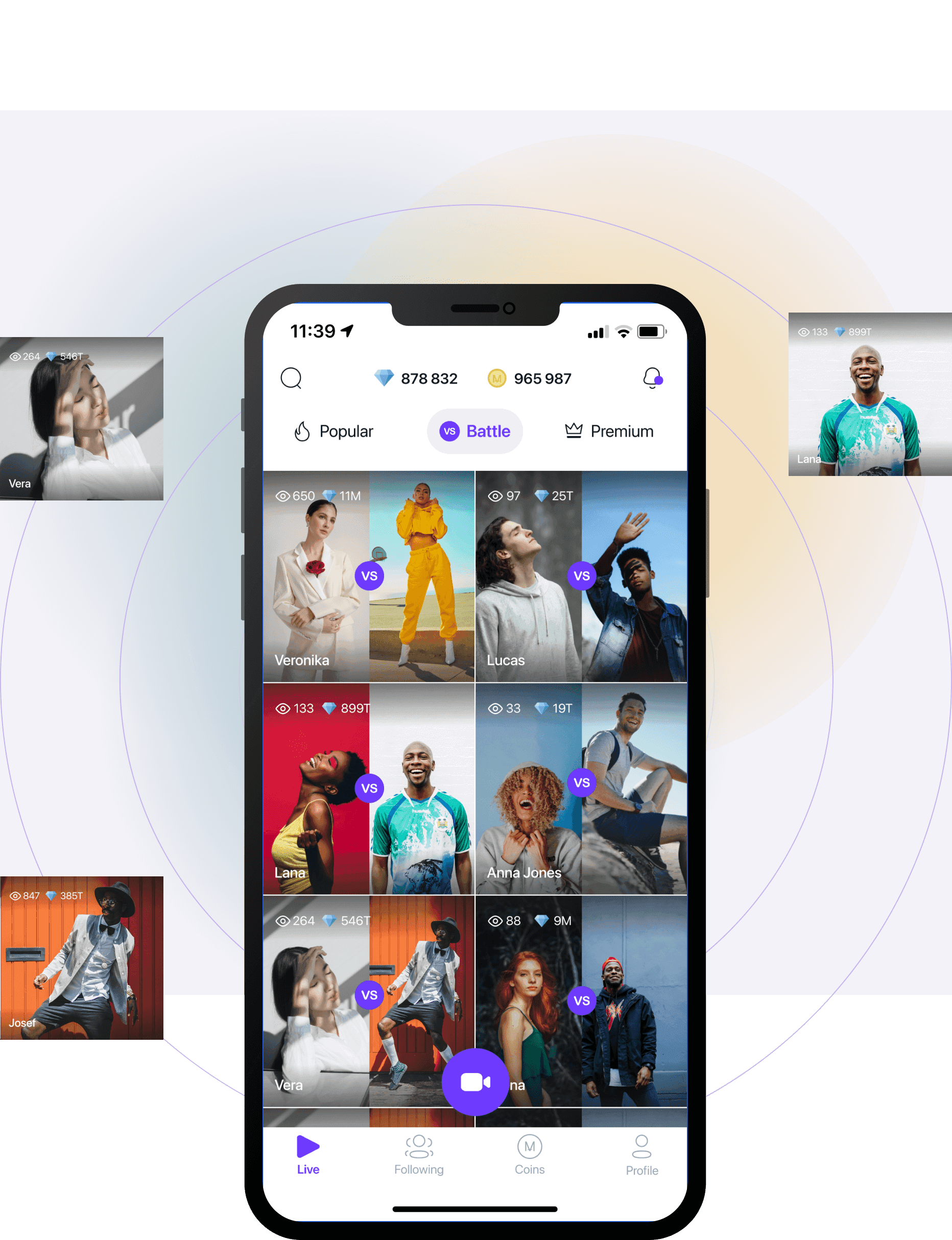 Streaming app development main screen