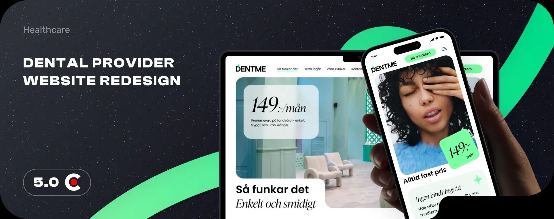 dental provider website redesign