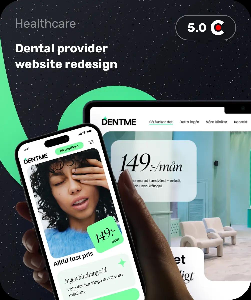 dental provider website redesign