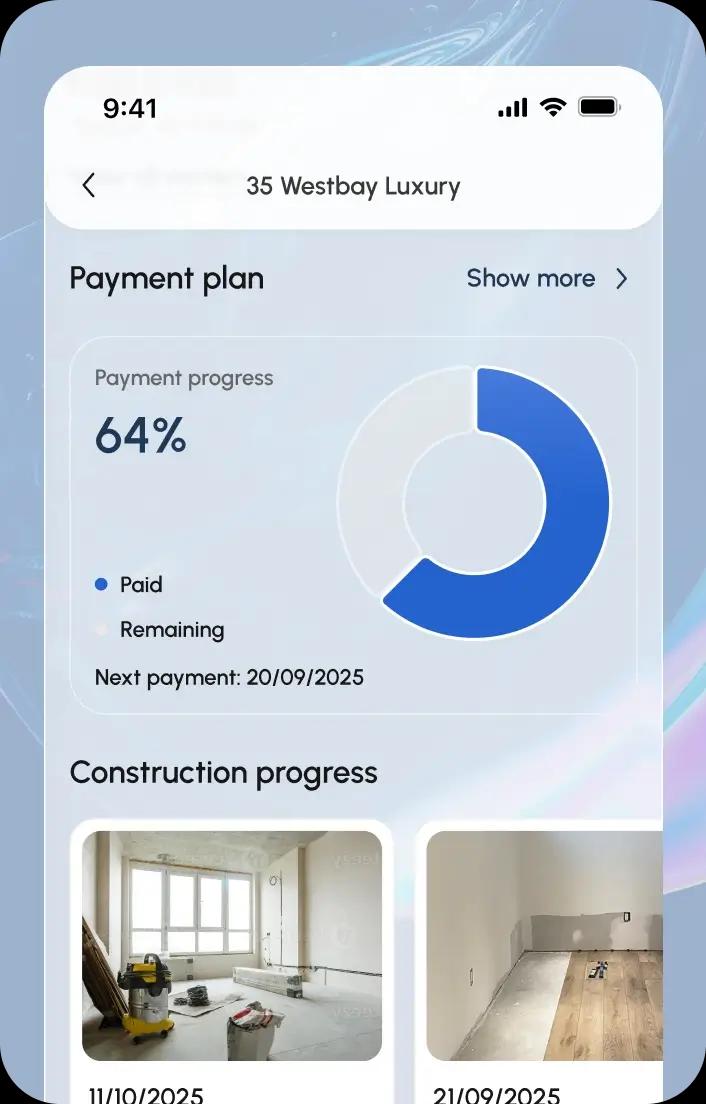 Capstone Property app mockup