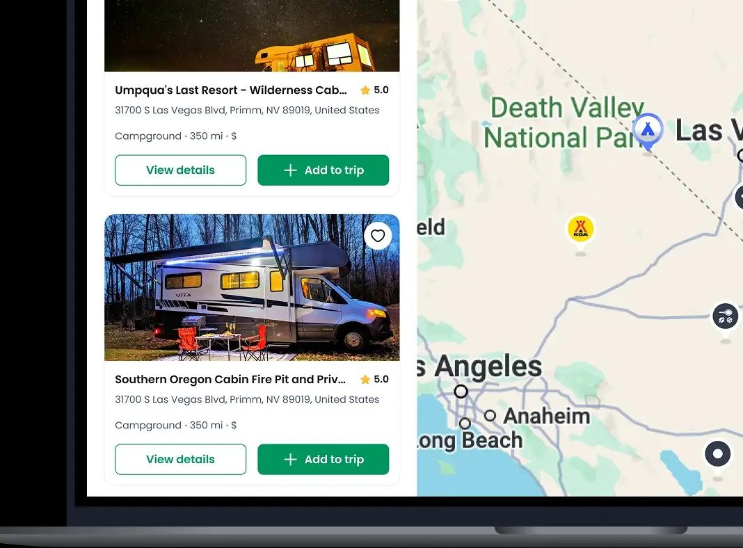 Screenshot RVista app