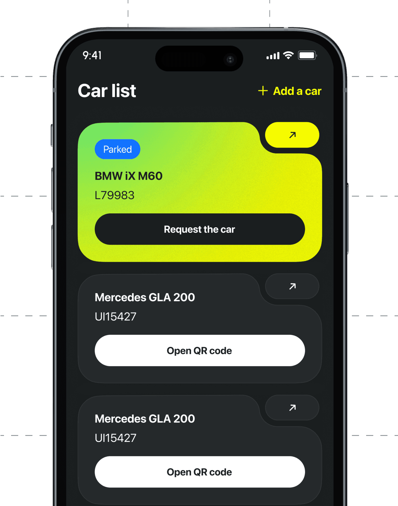 Car parking app prototype