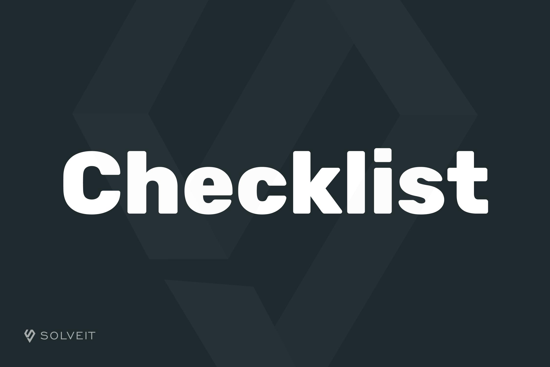 Software development risk mitigation checklist