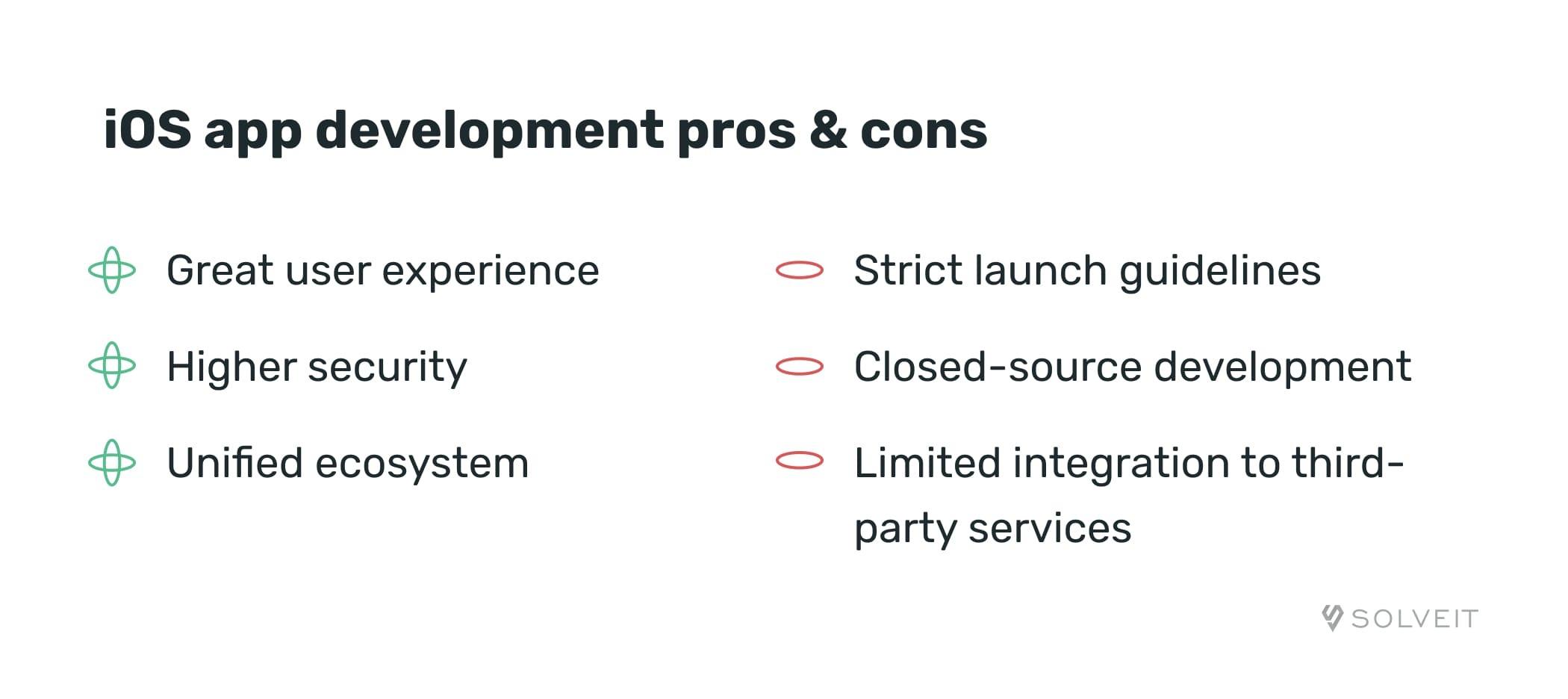 iOS app development pros & cons