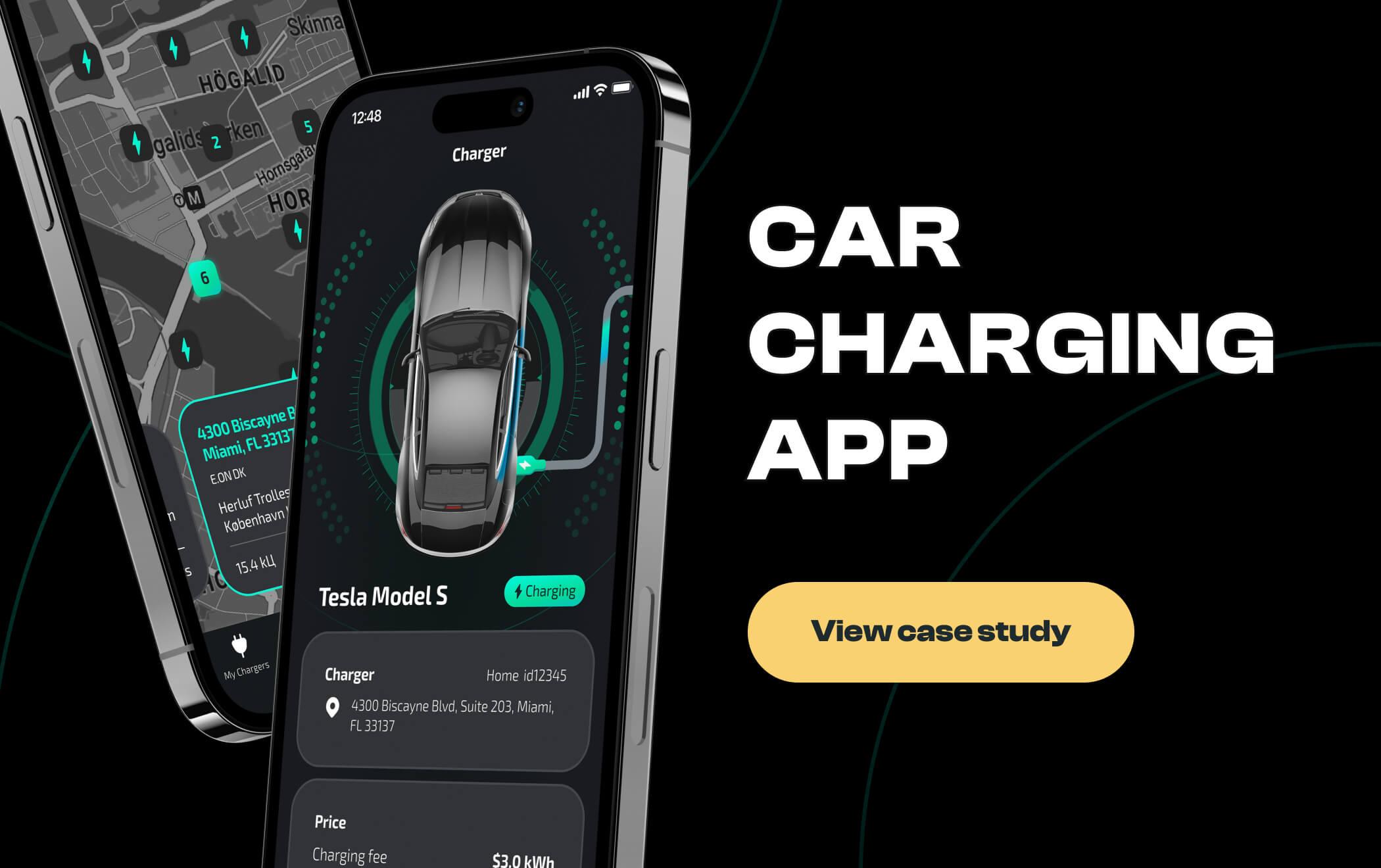 Car charging app design