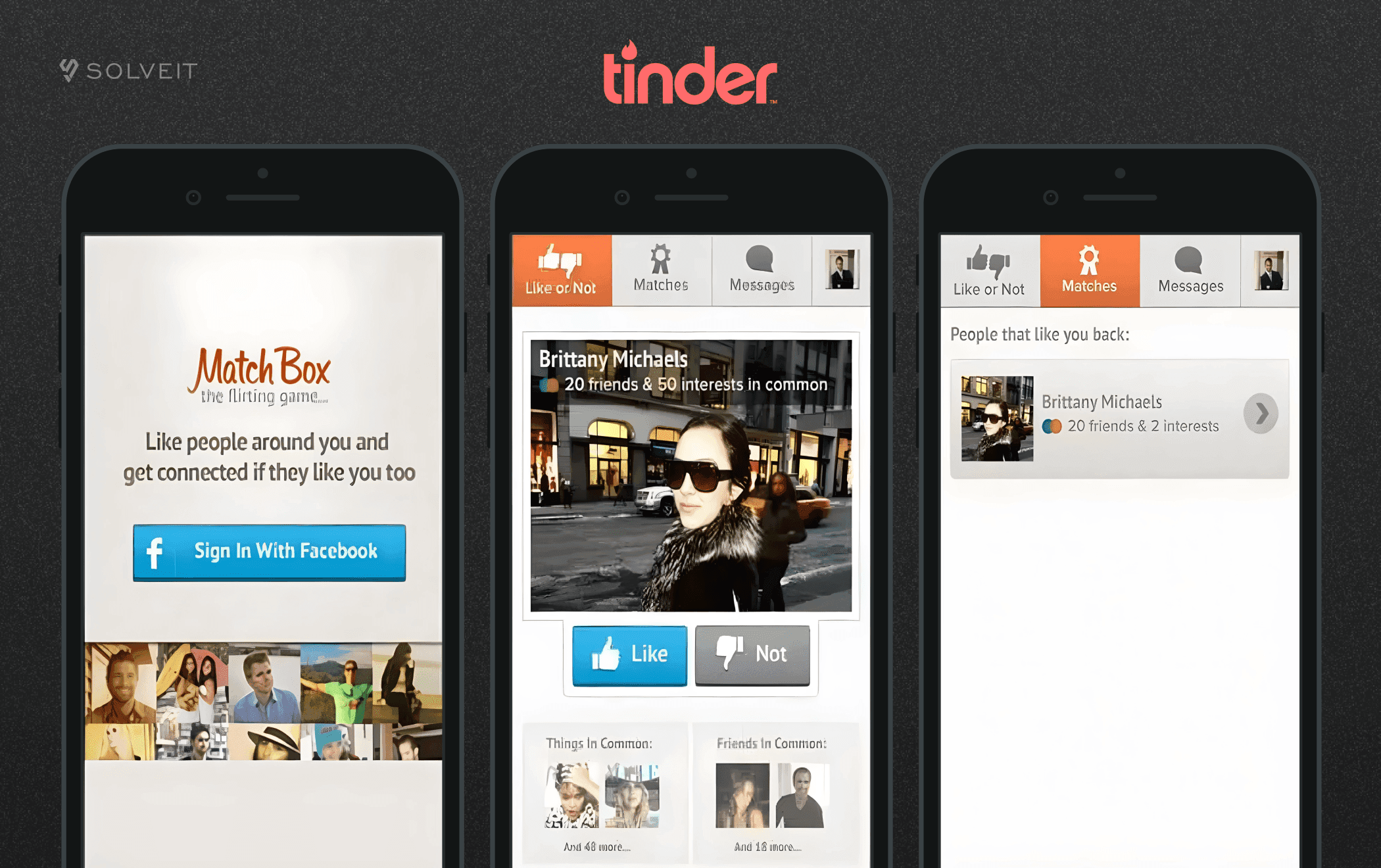 Tinder MatchBox MVP Example