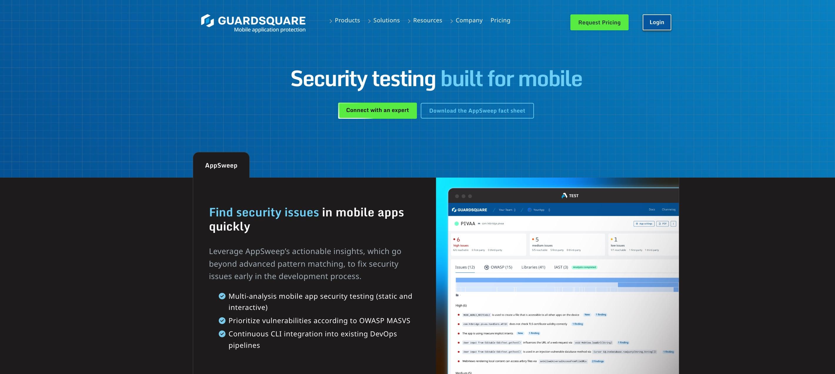 Guardsquare AppSweep: free early warning for lean teams