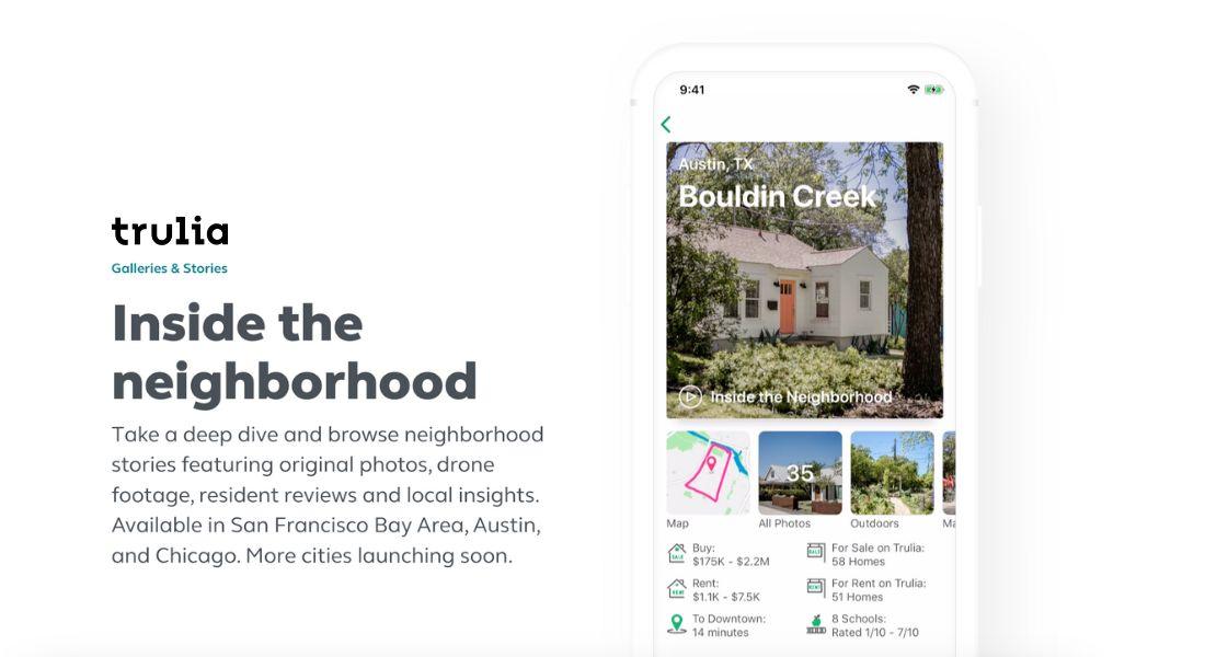AI in Real Estate App Example Trulia