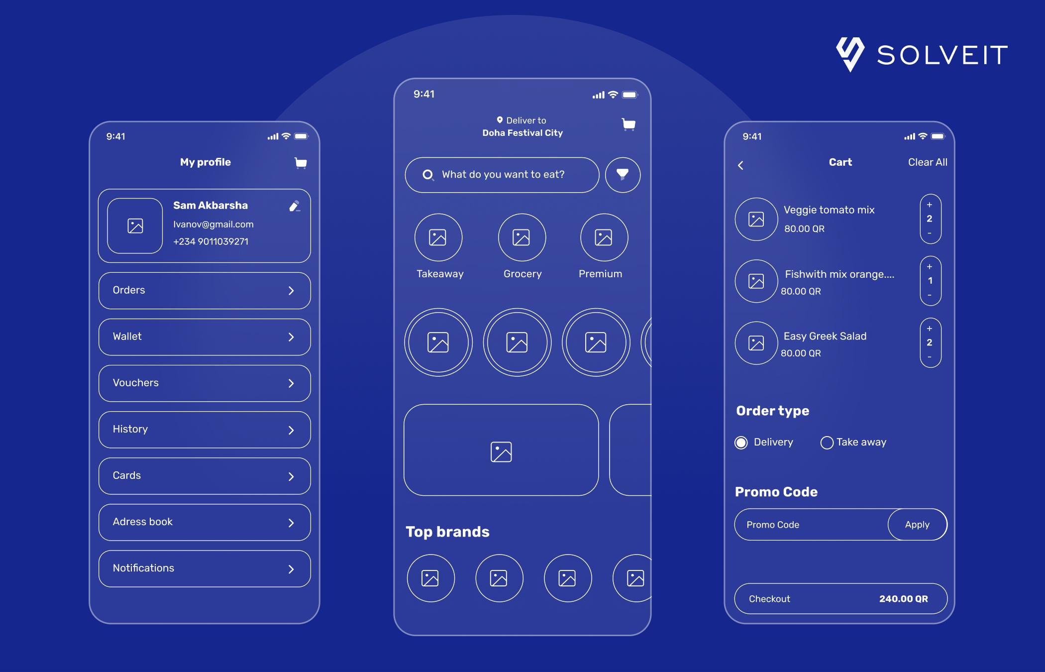 Food delivery app features