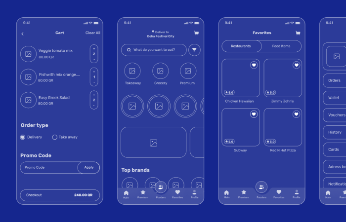 Food delivery app development