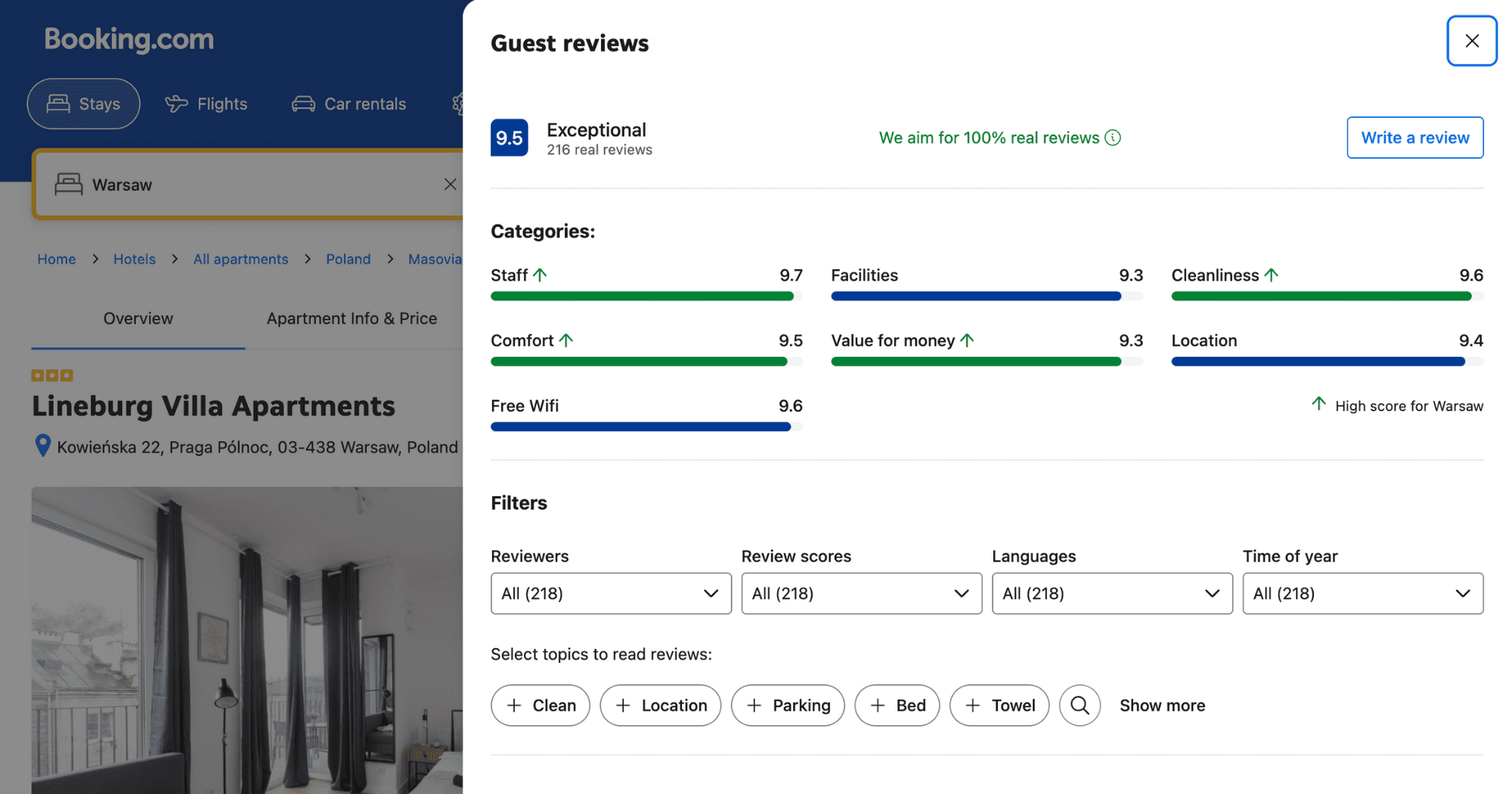 UX Optmization, Booking.com, Social Proof